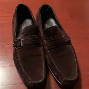 Ferragamo Brown suede dress shoes 👞